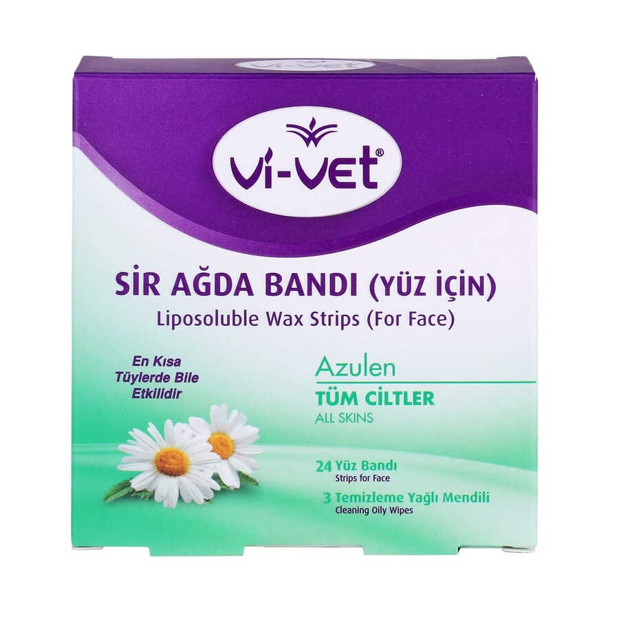 Vi-Vet Yüz Sir Ağda Bandı Azulen 24lü