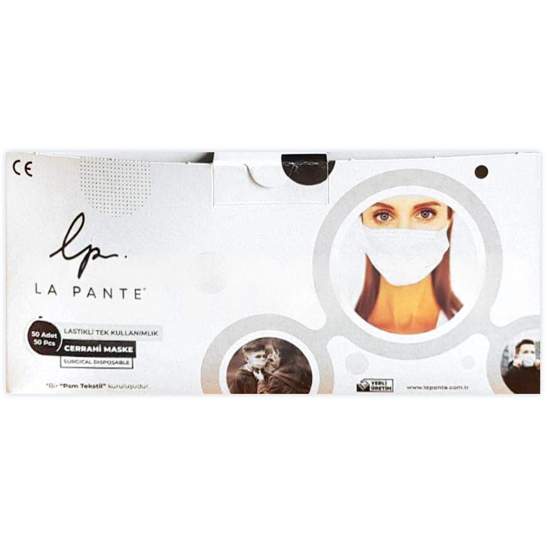 La Pante Full Ultrasonik Lastikli Cerrahi Maske Telli 50li (ÜTS Kayıtlı)
