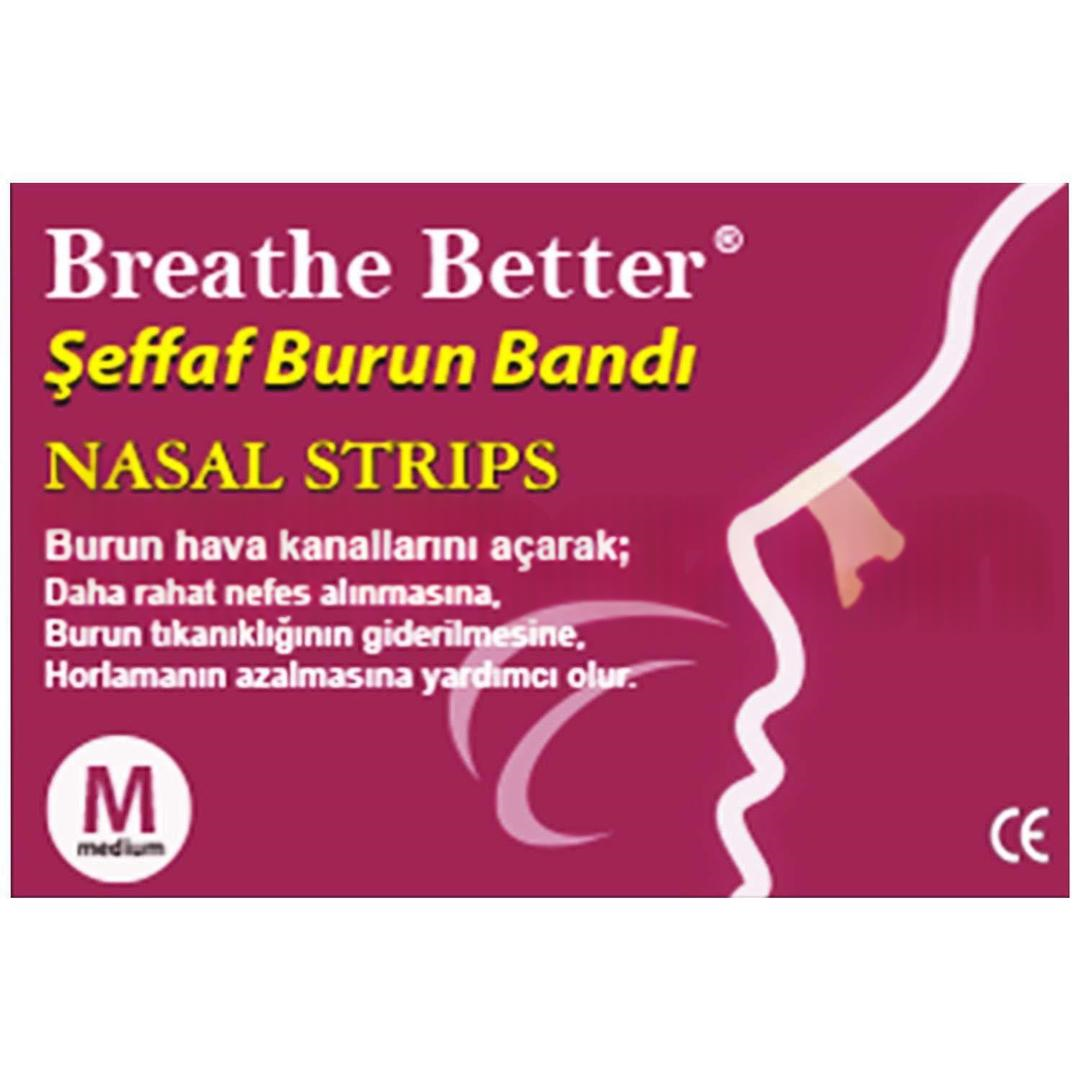 Breathe Better Burun Bandı Şeffaf Medium 10lu