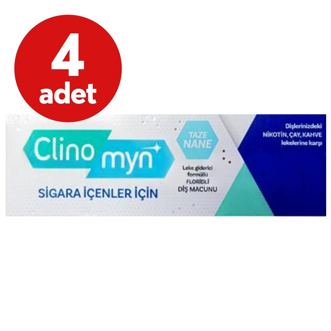 Clinomyn Sigara İçenler İçin Diş Beyazlatan Diş Macunu 75 ml - 4 Adet