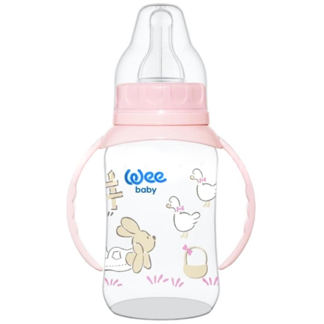 Wee Baby 744 PP Biberon Kulplu 150 ml - Pembe