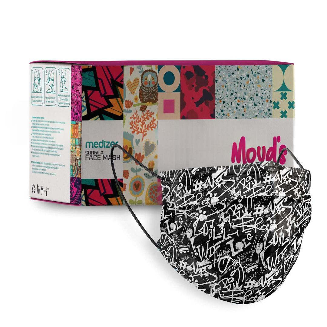 Medizer 3 Katlı Meltblown Hi Bro Desenli Cerrahi Maske Telli 50li - 40 Adet