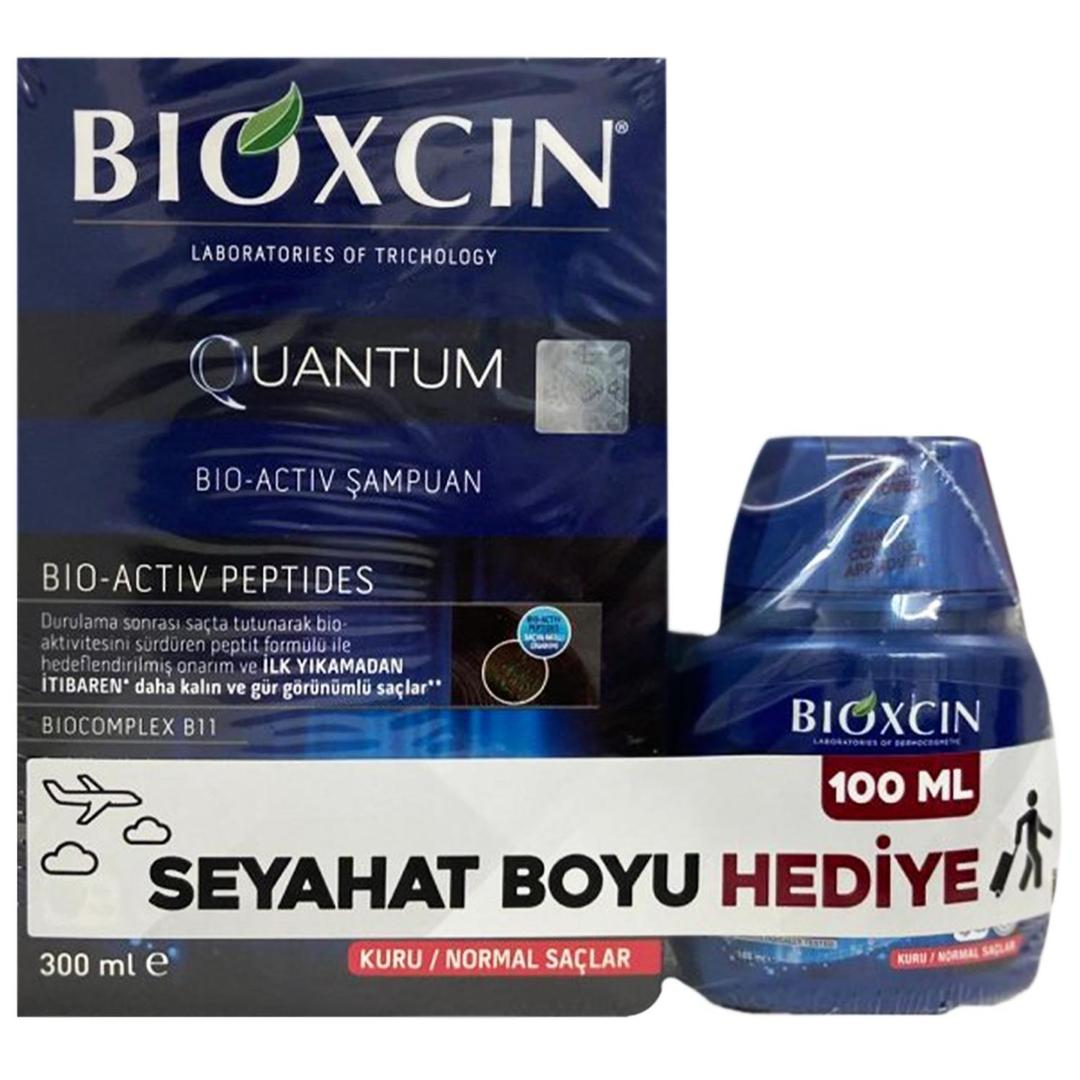 Bioxcin Quantum Şampuan Kuru & Normal Saçlar İçin 300 ml + Seyehat Boyu 100 ml Hediyeli
