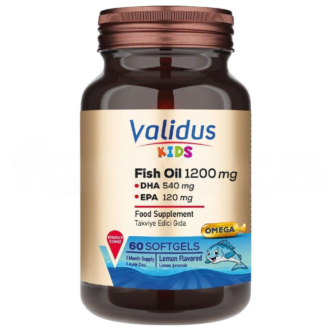 Validus Kids Fish Oil 1200 mg 60 Softgel
