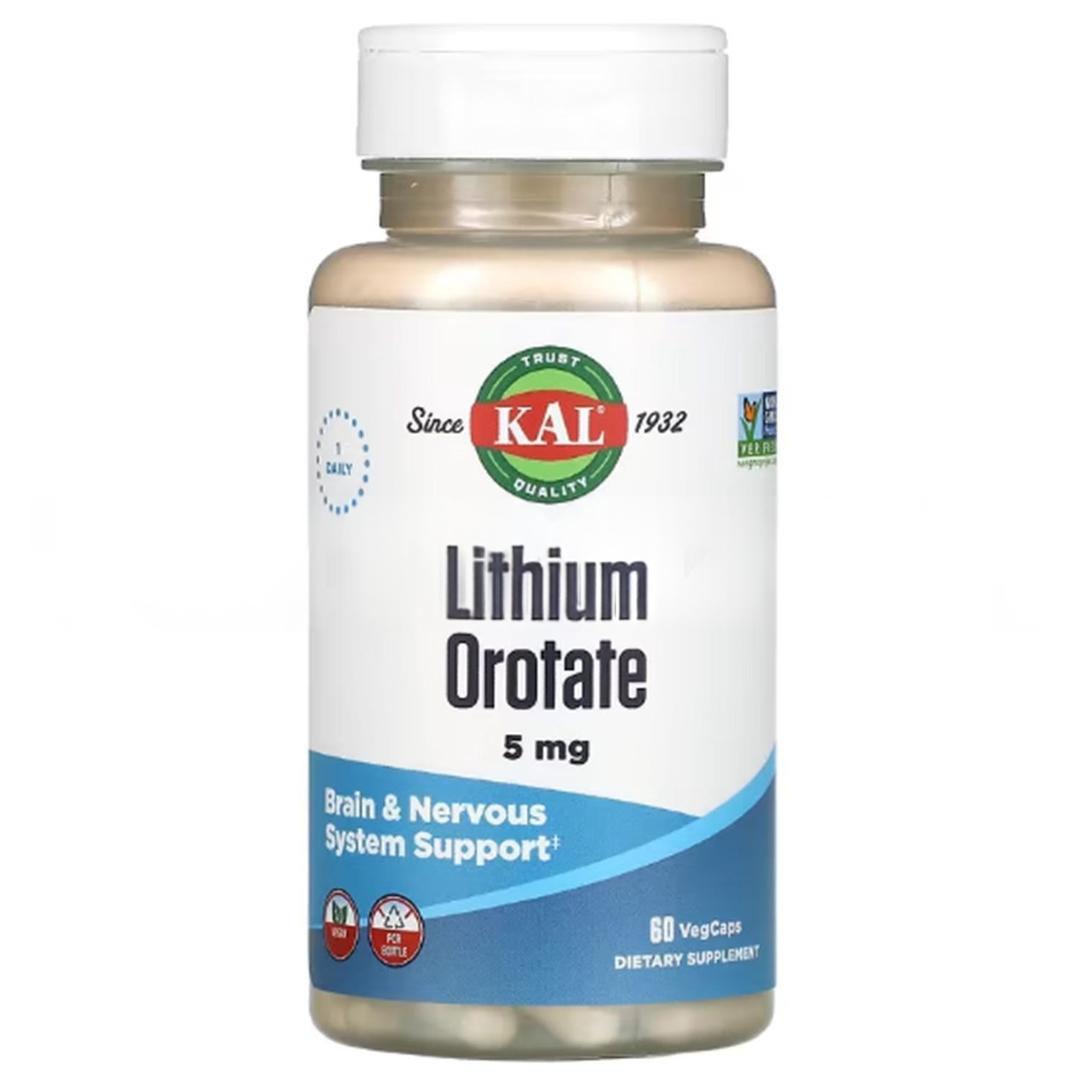 Kal Lithium Orotate 5 mg 60 Kapsül - İthal