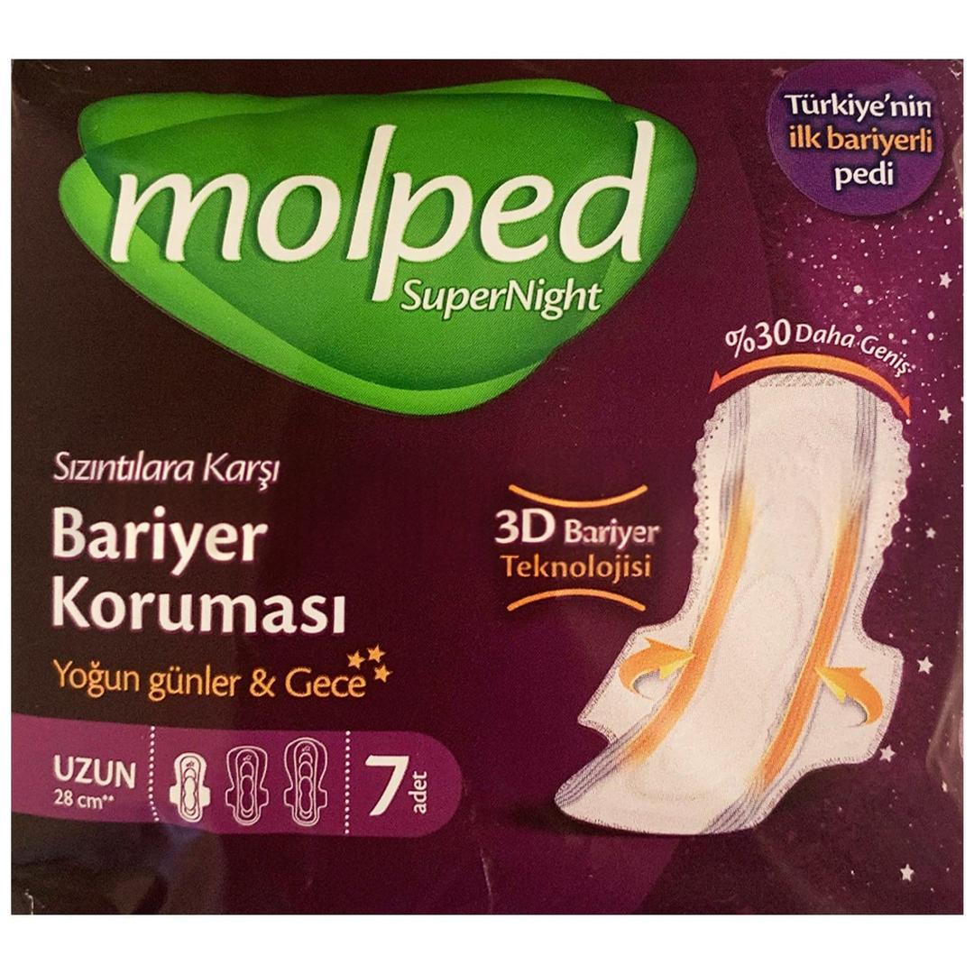 Molped Supernight Hijyenik Kadın Pedi Uzun 7li