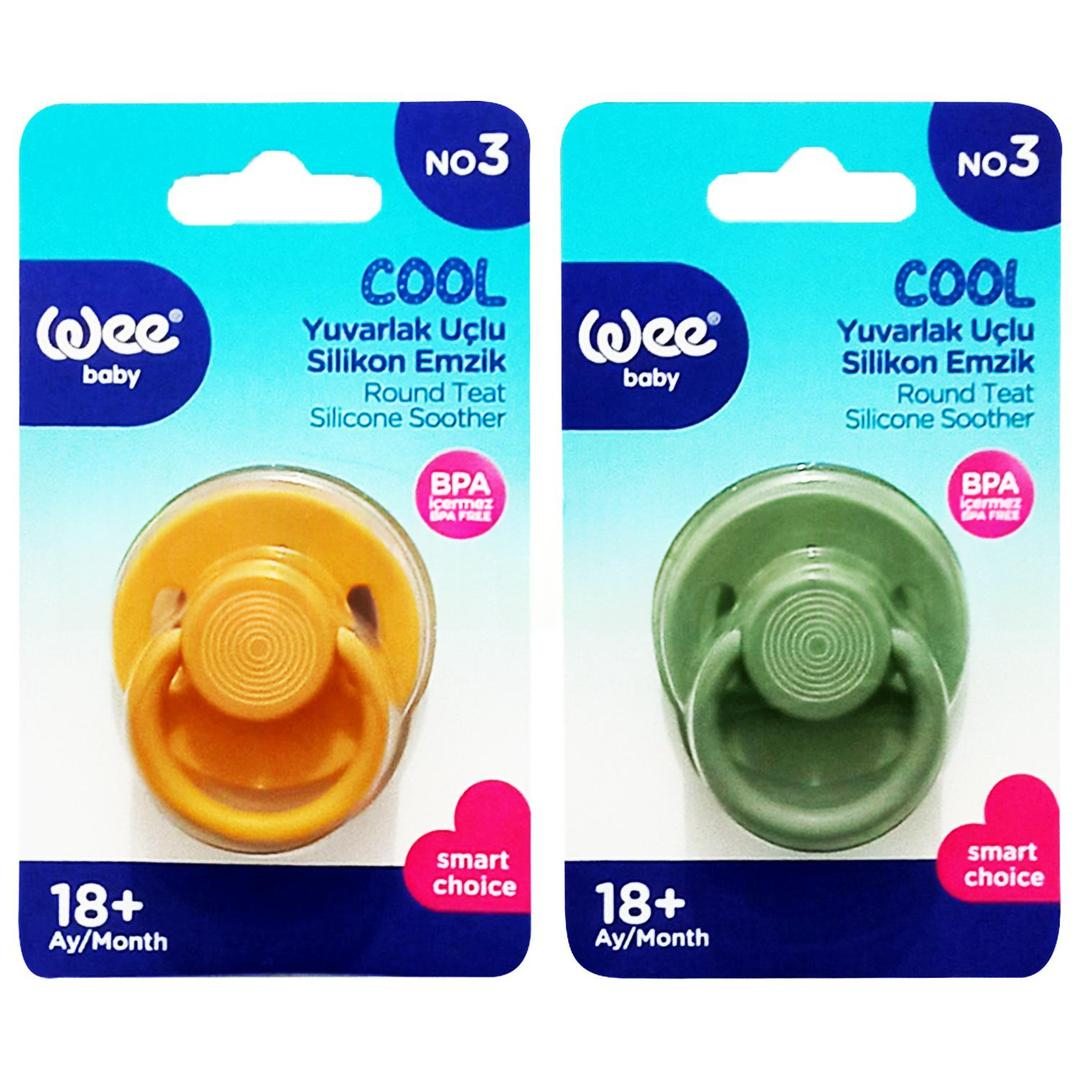 Wee Baby 365 Mat Gövdeli Yuvarlak Uçlu Silikon Emzik No: 3