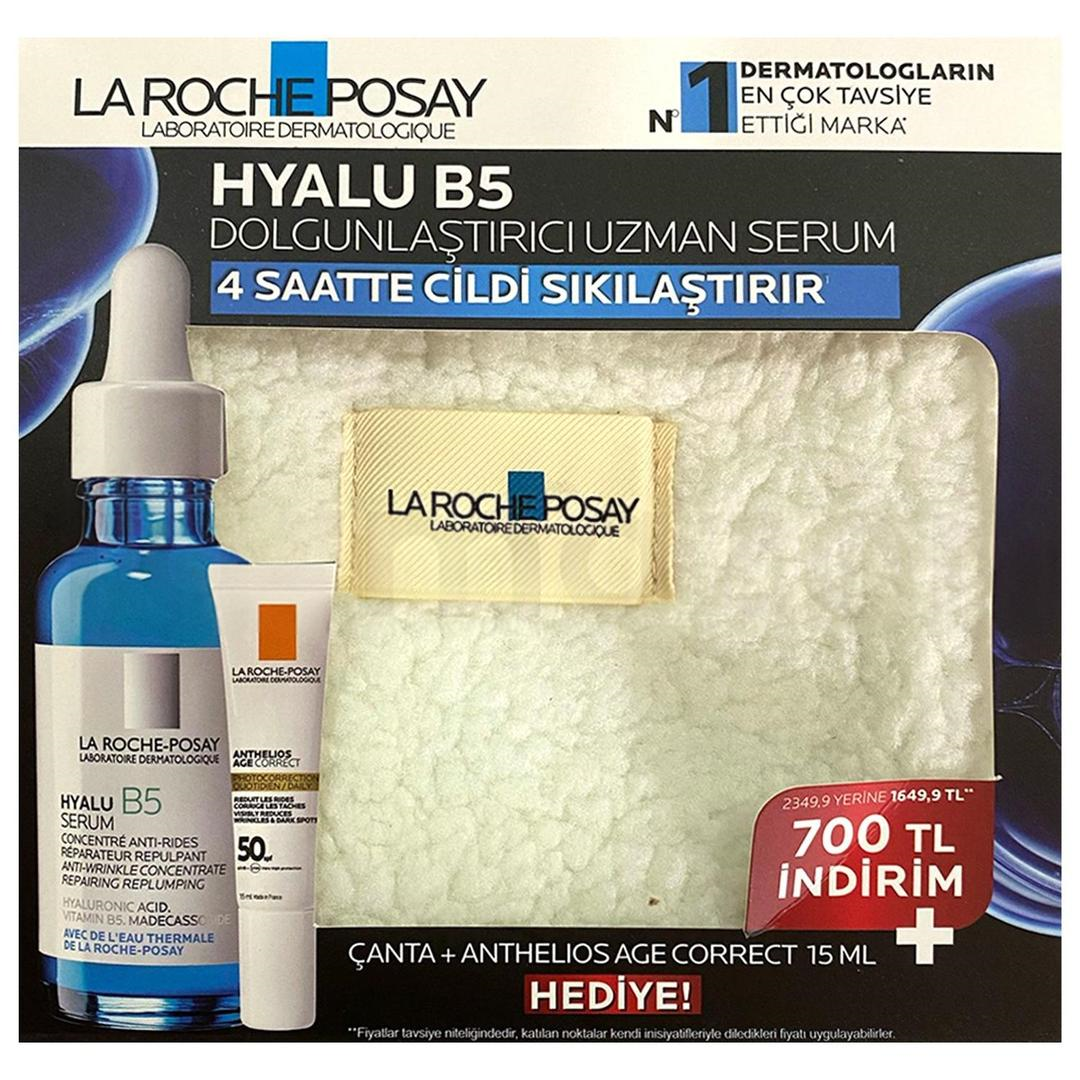 La Roche Posay Hyalu B5 Serum 30 ml + Çanta + Anthelios Age Correct 15 ml - 2349,9 TL Yerine 1649,9 TL Fiyat Etiketli