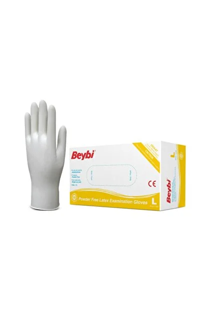 Beybi Pudrasız Lateks Eldiven Large 100 Adet