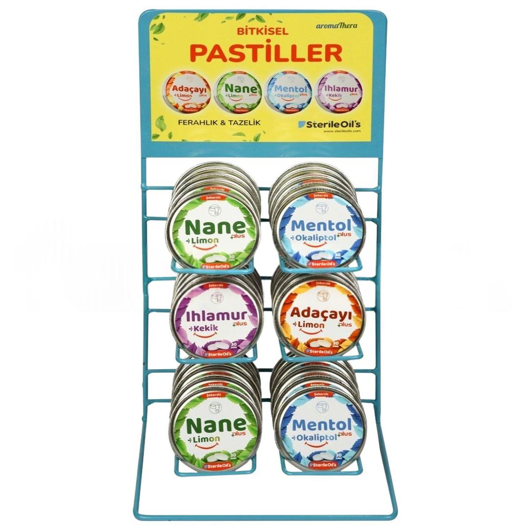 Sterile Oils Bitkisel Şekersiz Pastil Karma Stant 50 Kutu