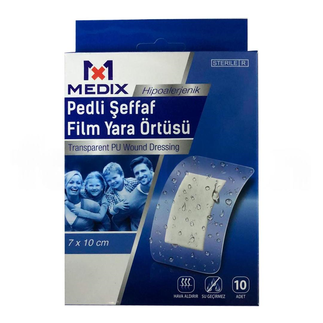 Medix Film Pedli Şeffaf Yara Örtüsü Su Geçirmez 7x10 cm 10lu