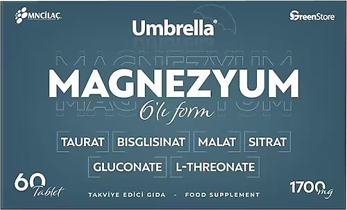UMBRELLA MAGNEZYUM 6 LI FORM 60 TABLET
