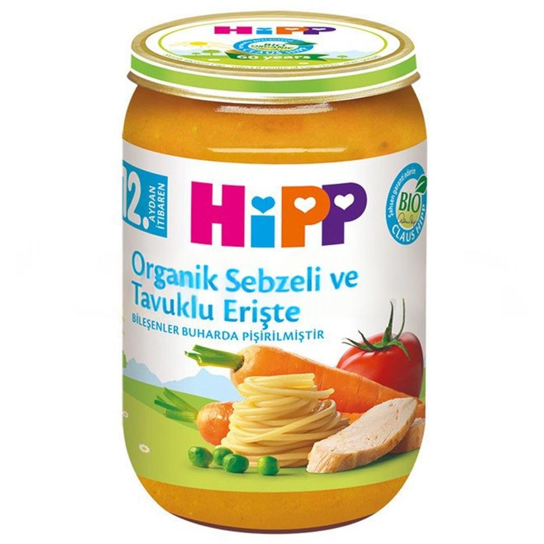 Hipp Organik Sebzeli ve Tavuklu Erişte 220 gr