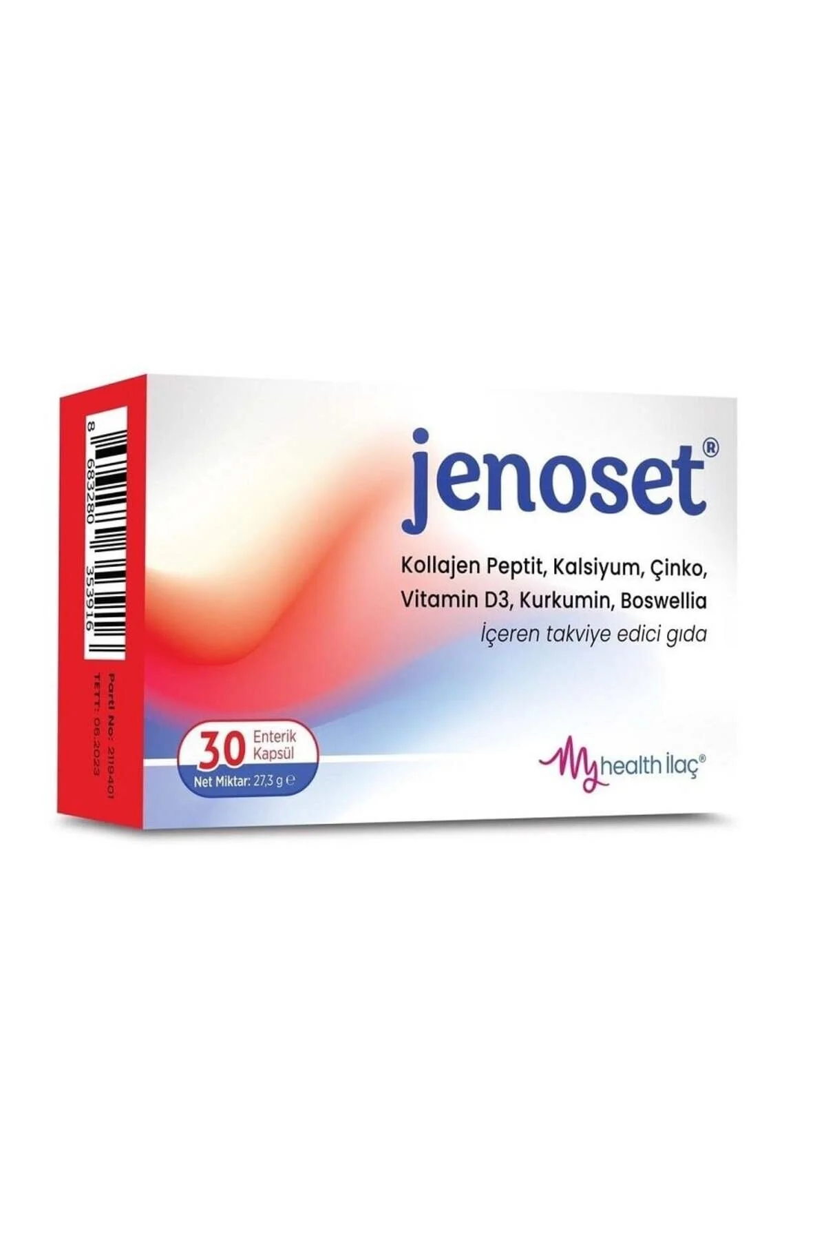 Jenoset Collagen Peptit Vitamin D3 Kurkumin Boswellia 30 Kapsül