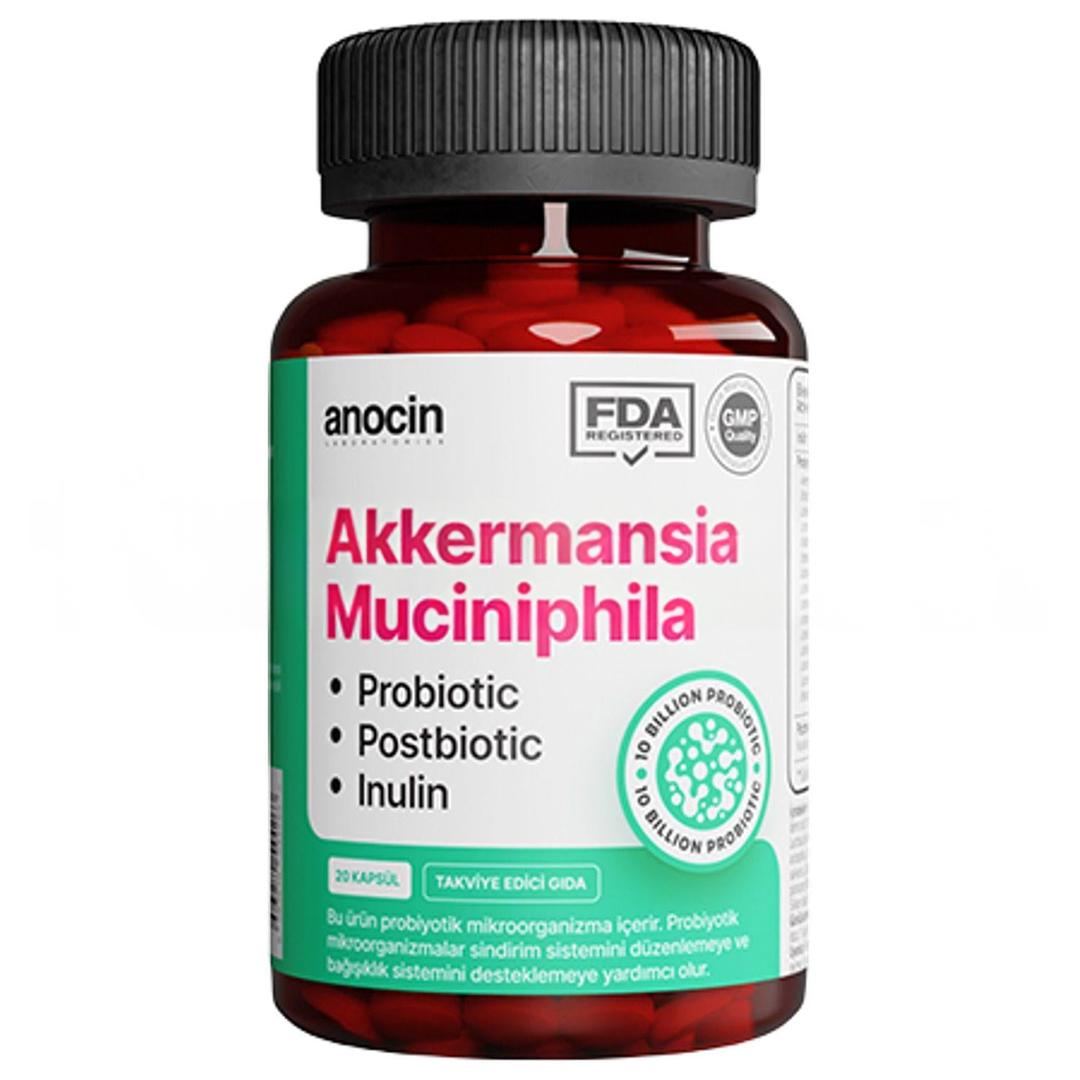 Anocin Akkermansia Muciniphila Probiyotik + Prebiyotik + Postbiyotik + İnulin 20 Tablet
