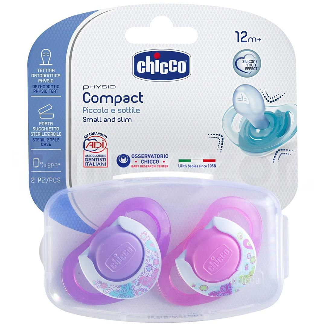 Chicco Physio Compact Silikon Emzik 12+ Ay Kız 2li