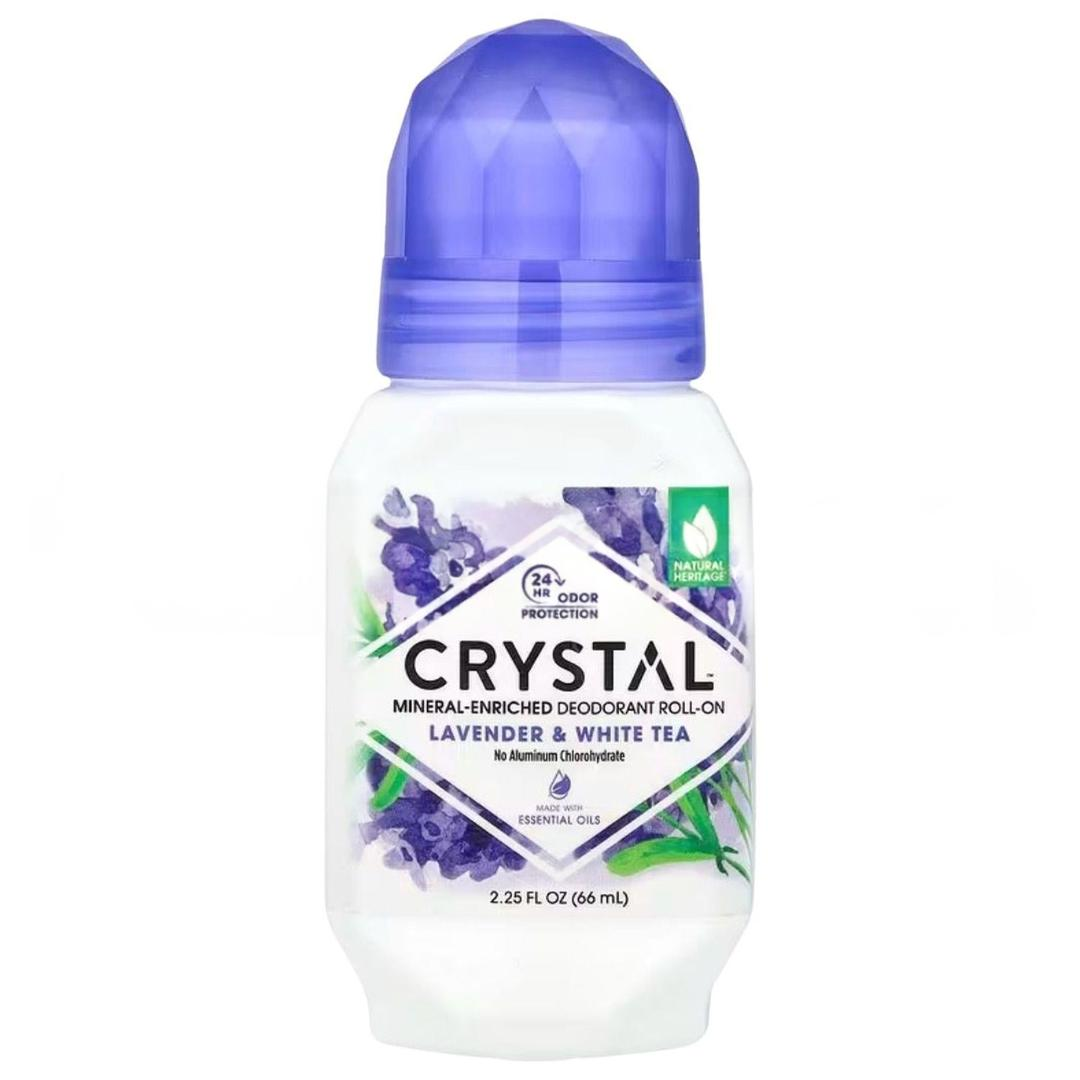 Crystal Mineral Açık Lavanta Beyaz Çay Aleminyum Ve Paraben Yok Deodorant Roll-On 66 ml