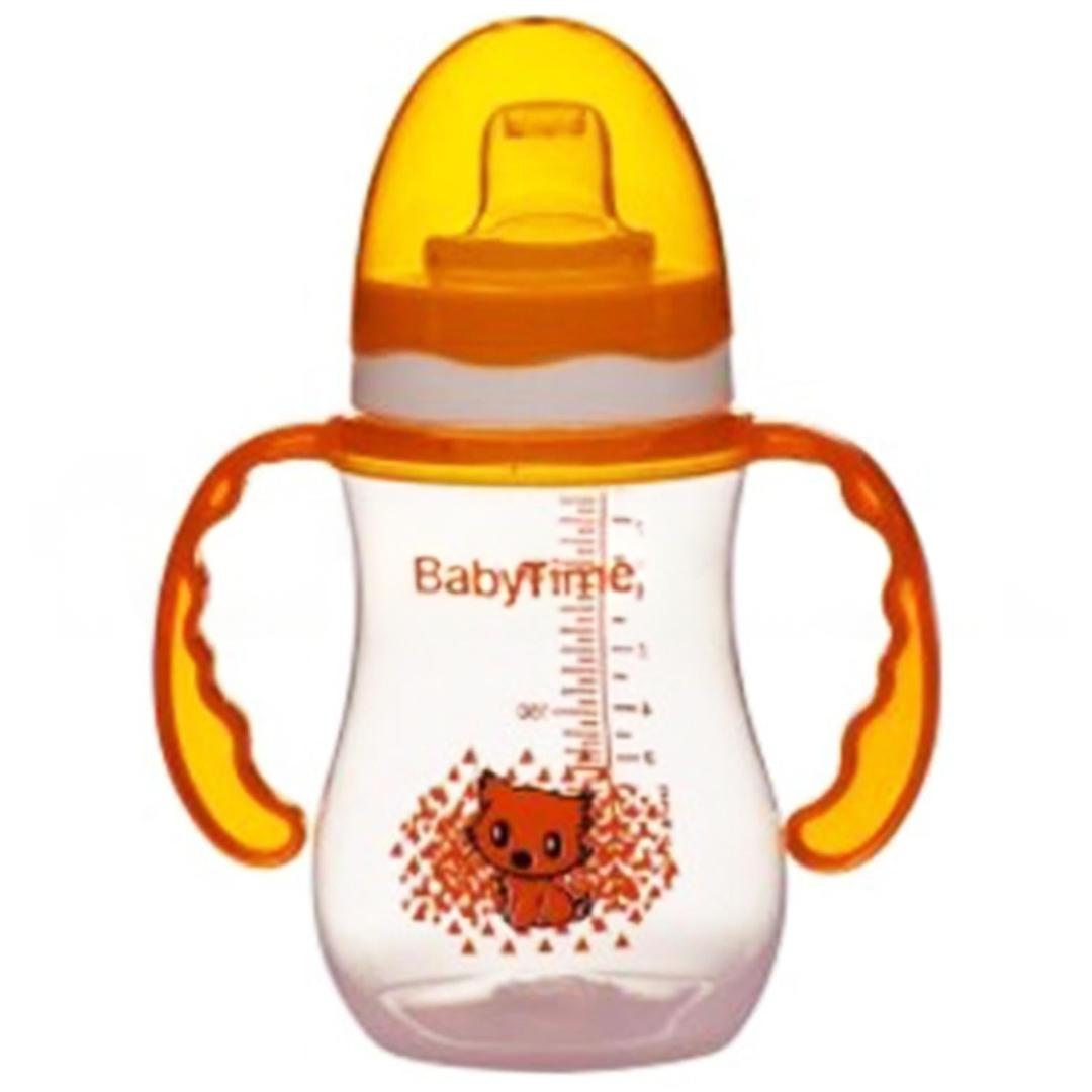 Baby Time Damla Akıtmaz Kulplu Bardak - Turuncu