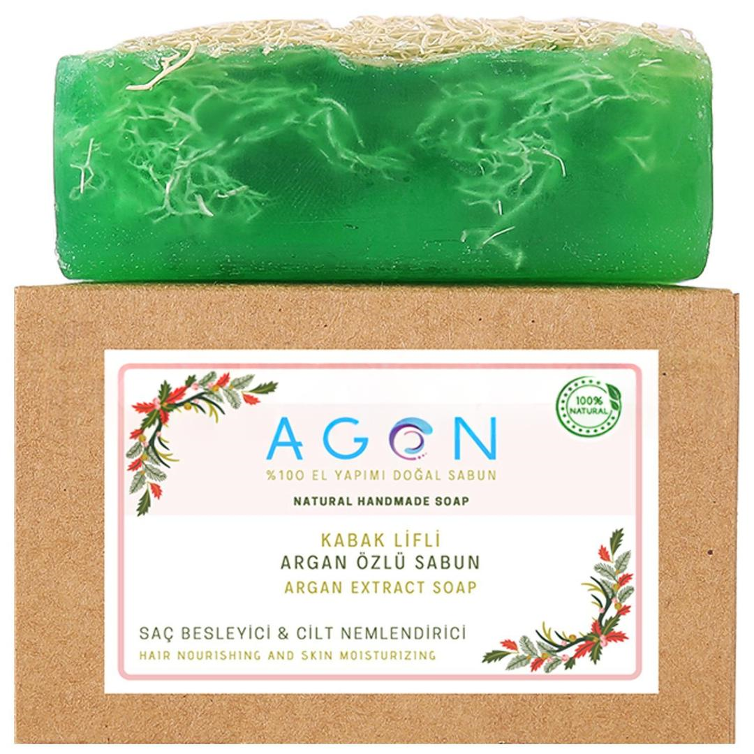 Agon El Yapımı Doğal Kabak Lifli Sabun Argan 120 gr