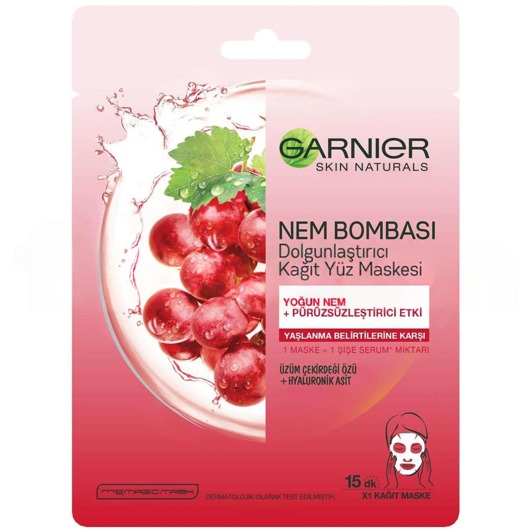 Garnier Nem Bombası Dolgunlaştırıcı Kağıt Yüz Maskesi 200 ml