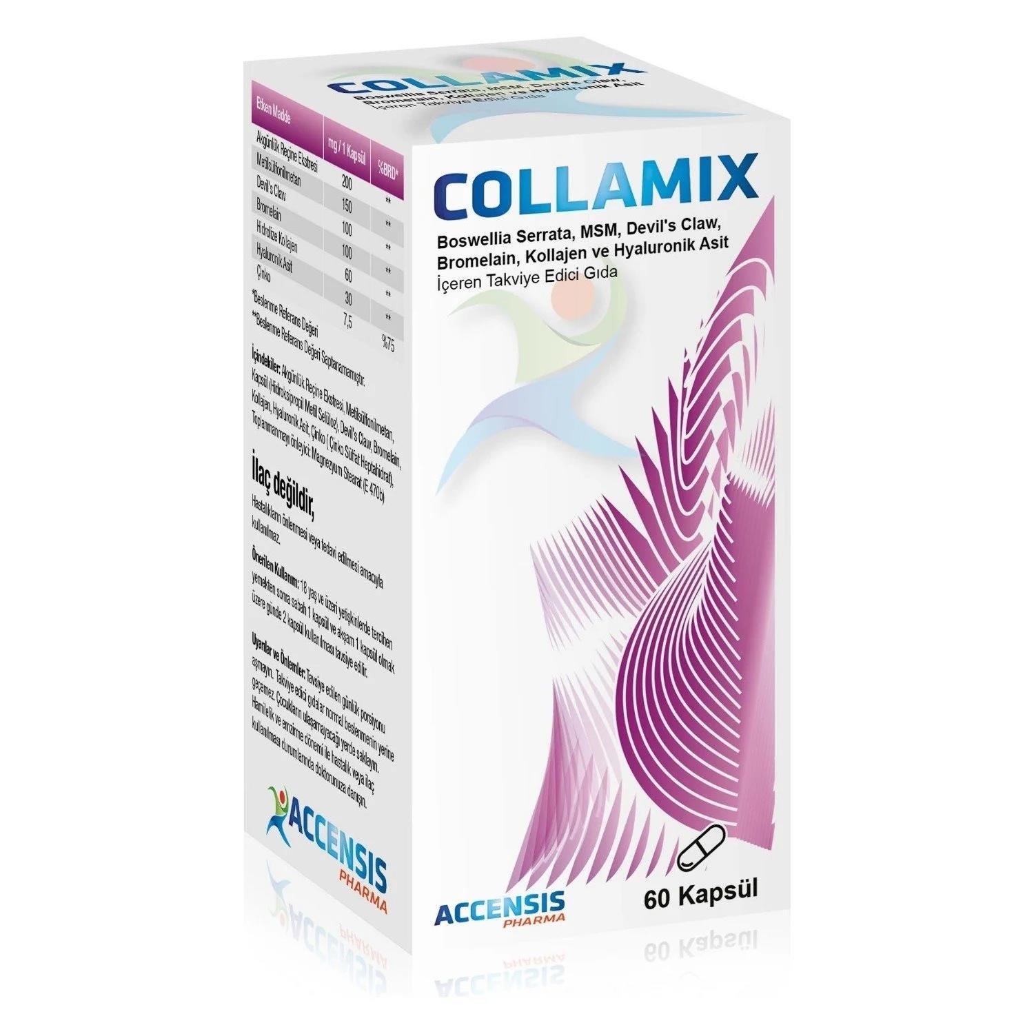 Accensis Pharma Collamix Kollajen Hyalüronik Asit 60 Kapsül