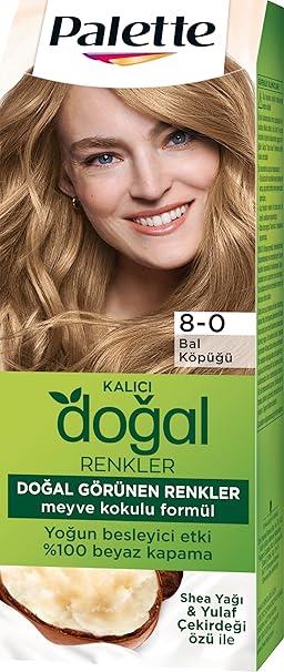 Palette Kalıcı Doğal Renkler 8-0 Bal Köpüğü Saç Boyası