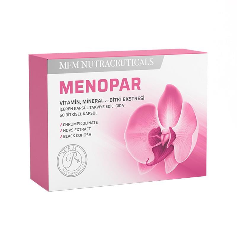 MFM NUTRACEUTICALS Menopar Kapsül Takviye Edici Gıda - 30 Bitkisel Kapsül