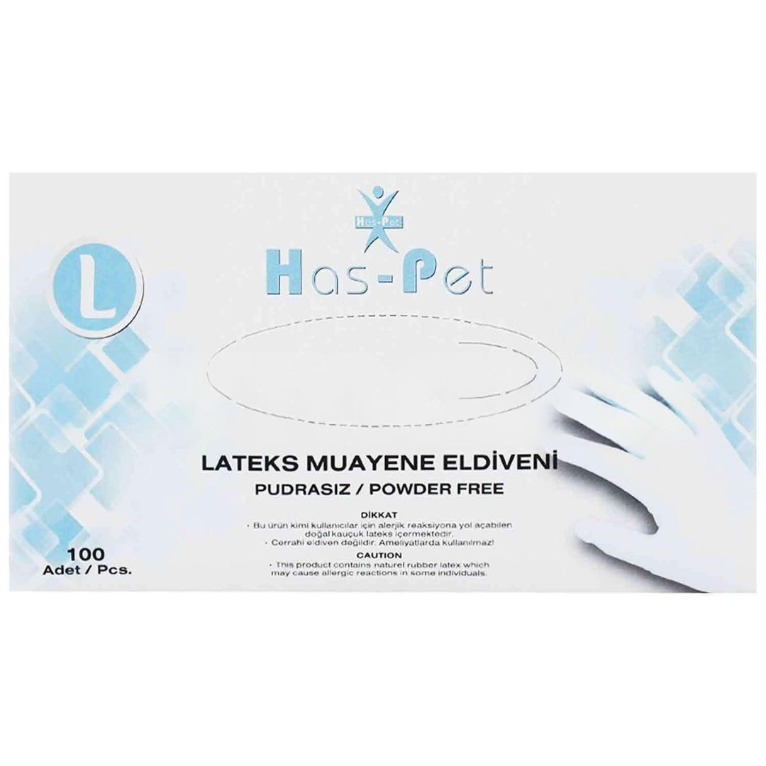 Haspet Lateks Muayene Eldiveni Pudrasız Large 100lü