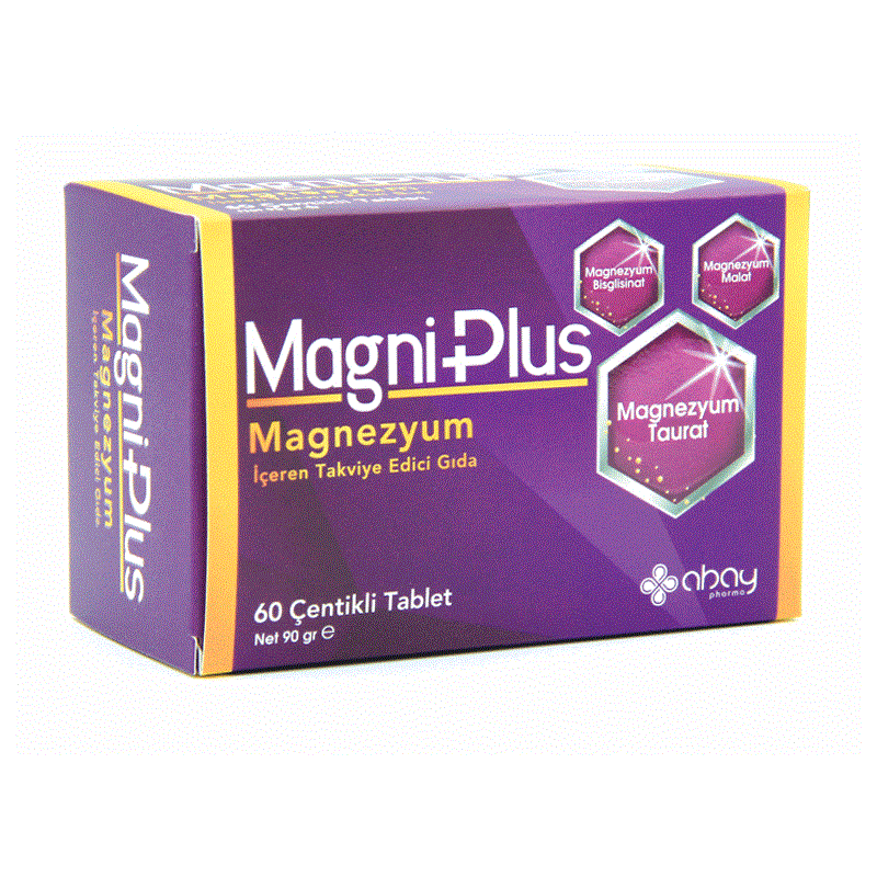 MagniPlus Magnezyum Takviye Edici Gıda 60 Centikli Tablet