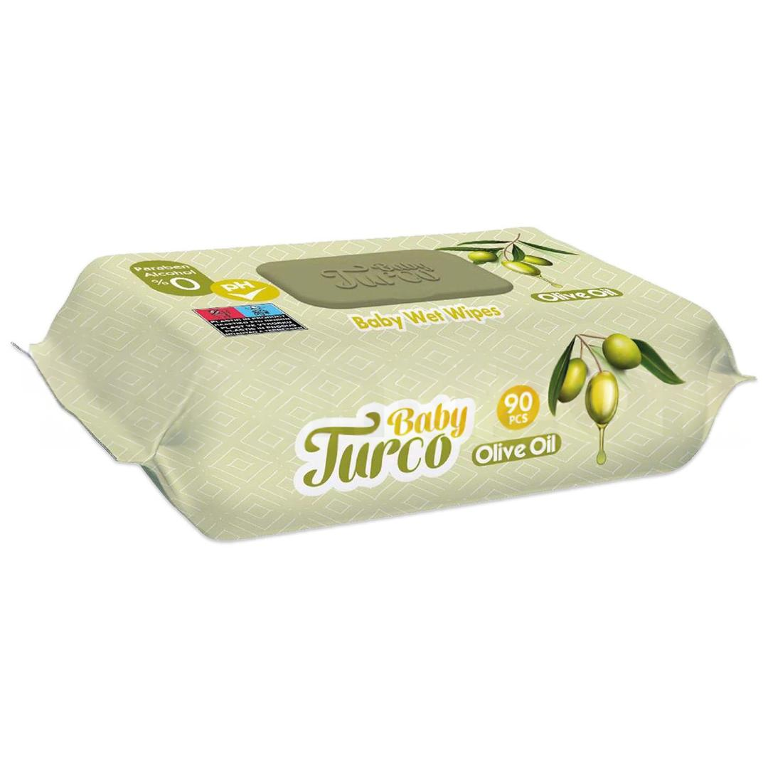 Baby Turco Zeytinyağlı Kokulu Islak Havlu 90lı