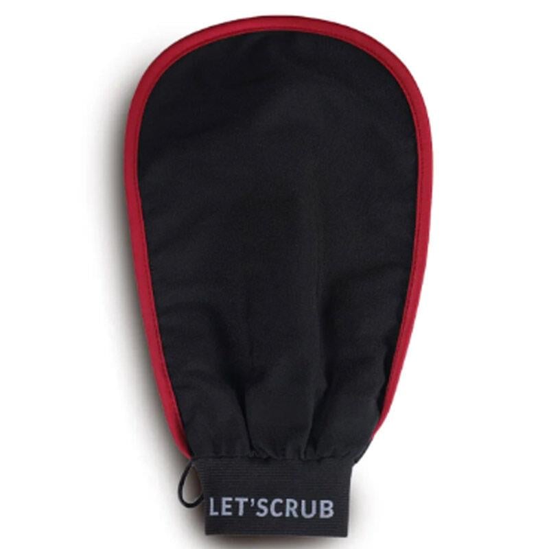 Letscrub %100 Floş İpek Banyo Kesesi Siyah 15x26 cm