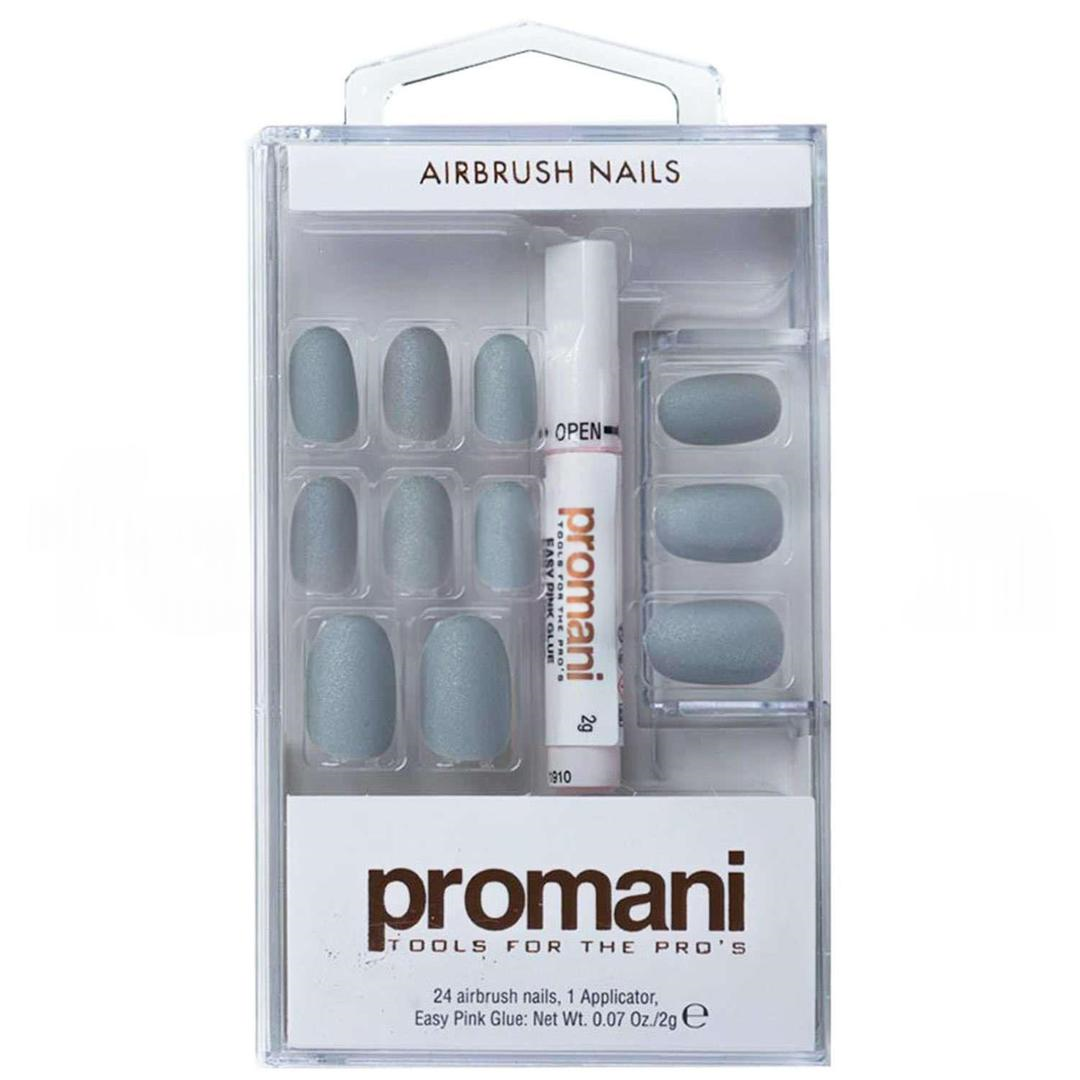 Promani Mat Gri Takma Tırnak Kiti
