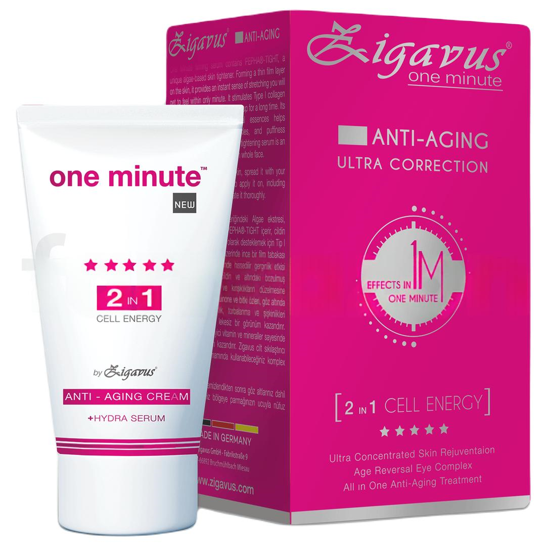 Zigavus One Minute Yaşlanma Karşıtı Sıkılaştırıcı Krem 50 ml