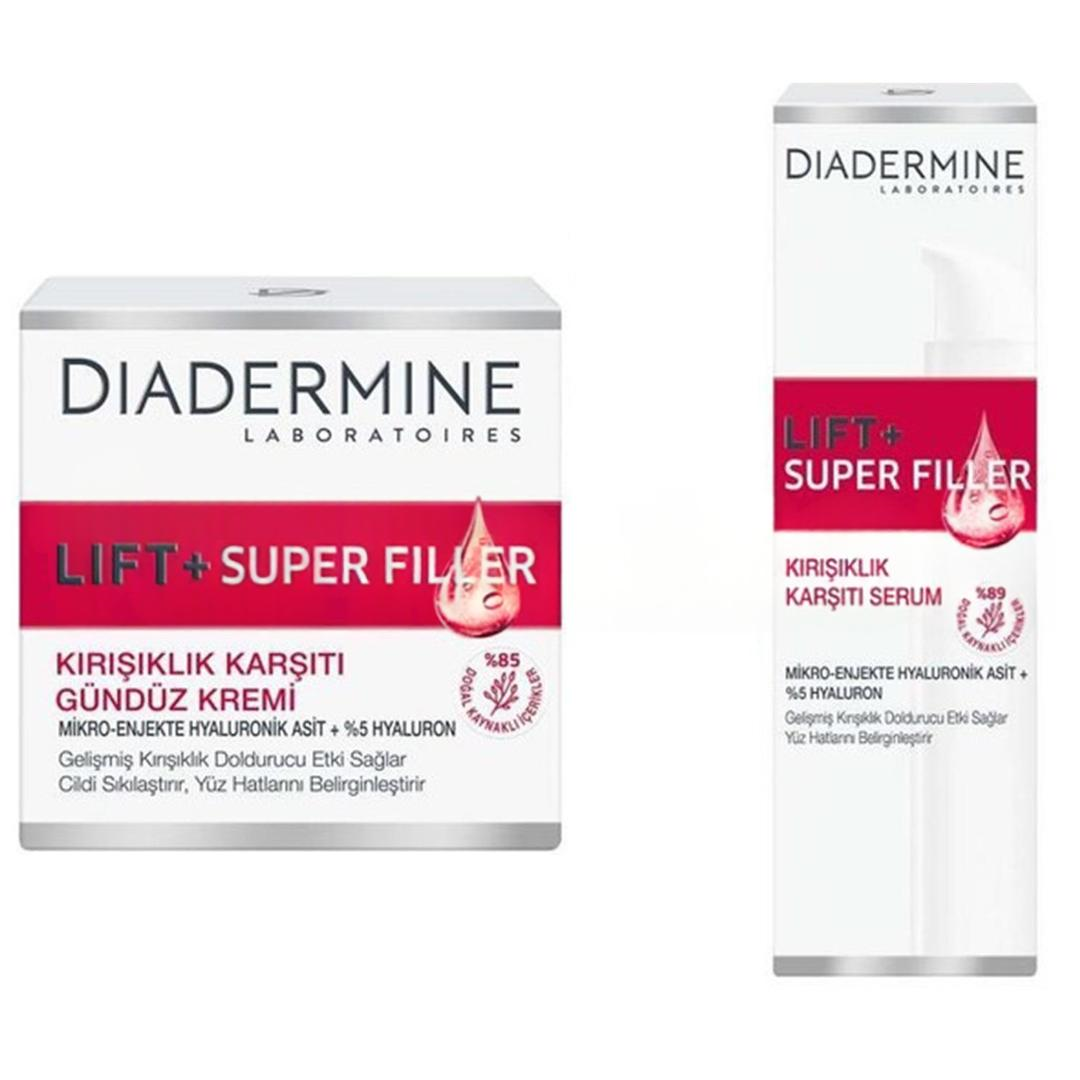 Diadermine Çantalı Set - Lift+ Super Filler Gündüz Kremi 50 ml + Serum 40 ml