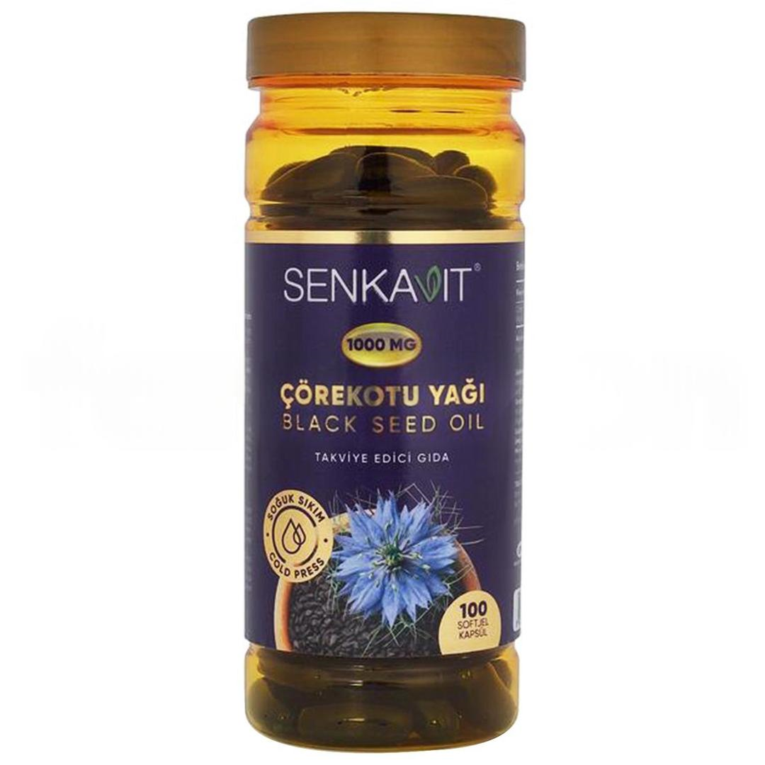 Senkavit Bitkisel Çörekotu Yağı Softjel 1000 mg 100 Kapsül