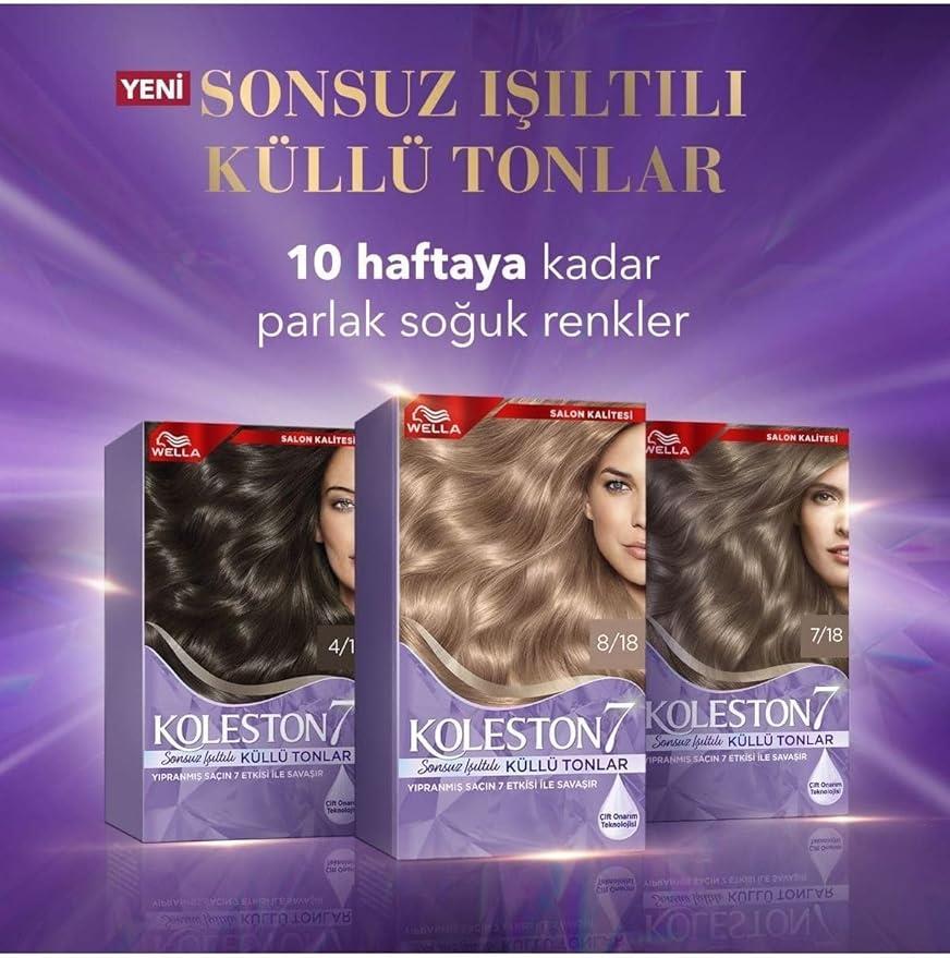Wella Koleston Supreme Sonsuz Işıltılı Küllü Tonlar Saç Boyası 7/18 Işıltılı Inci Küllü Kumral