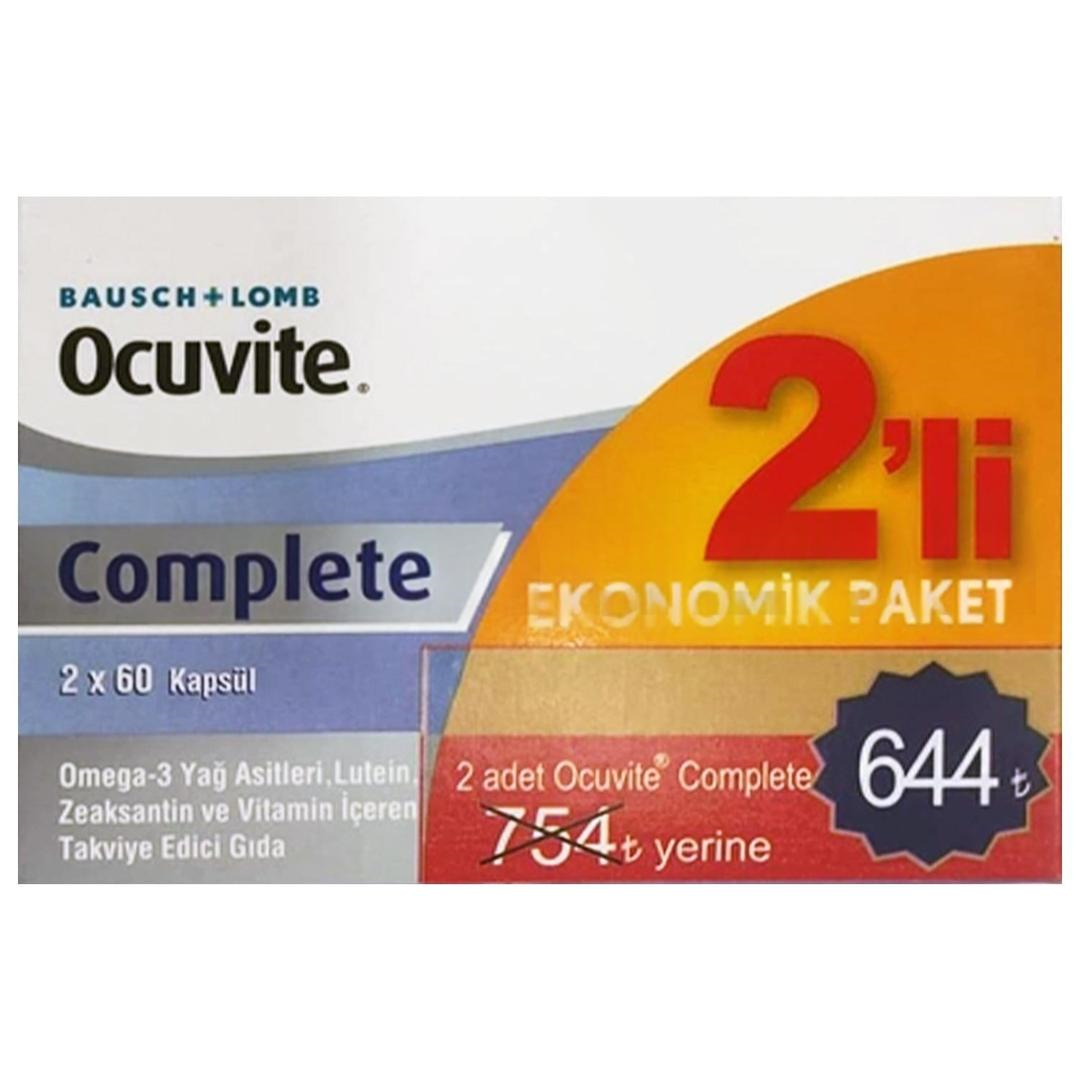 Ocuvite Complete 60 Kapsül - 2li Fırsat Paketi - 644 TL Etiketli