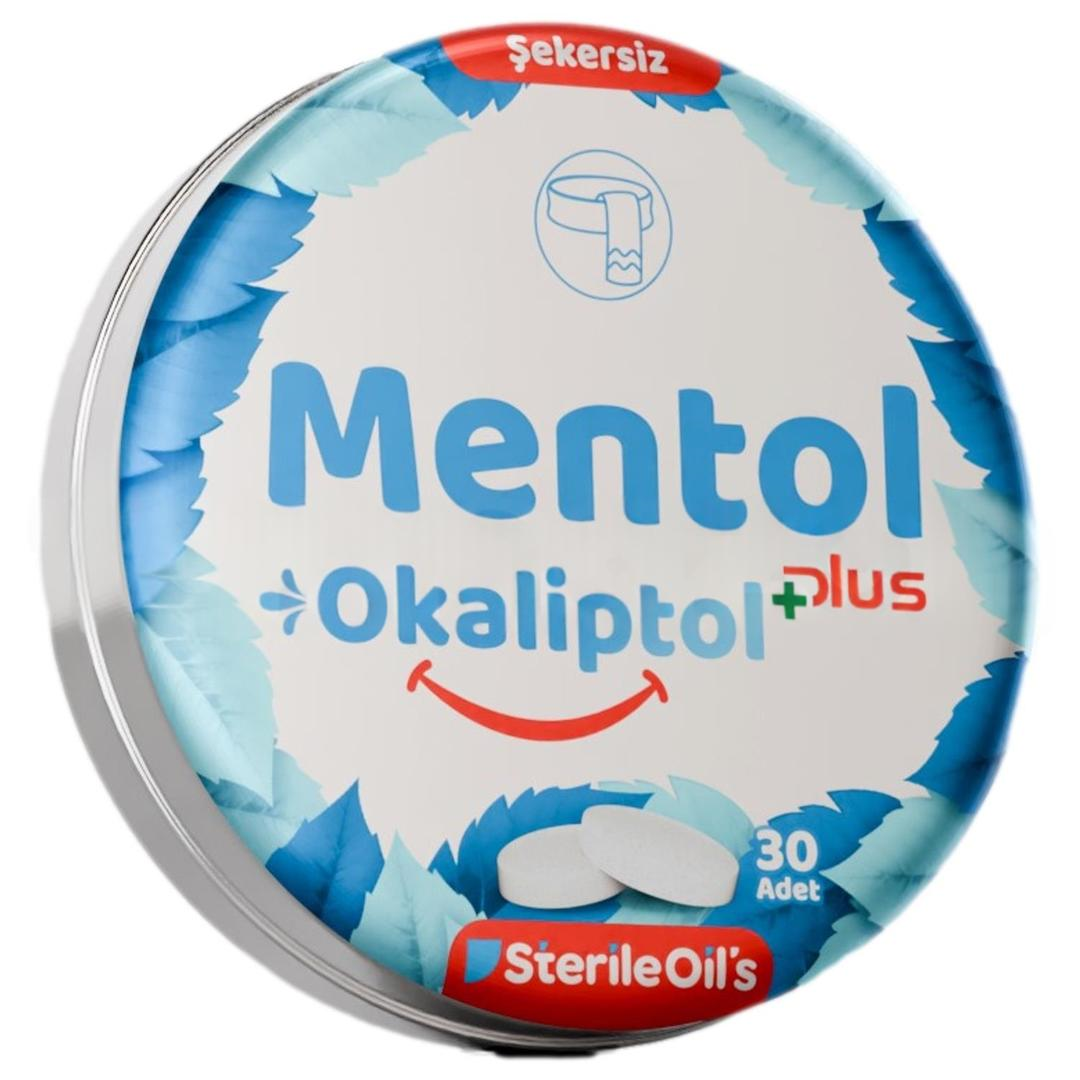 Sterile Oils Mentol & Okaliptol Bitkisel 30 Pastil Metal Kutuda