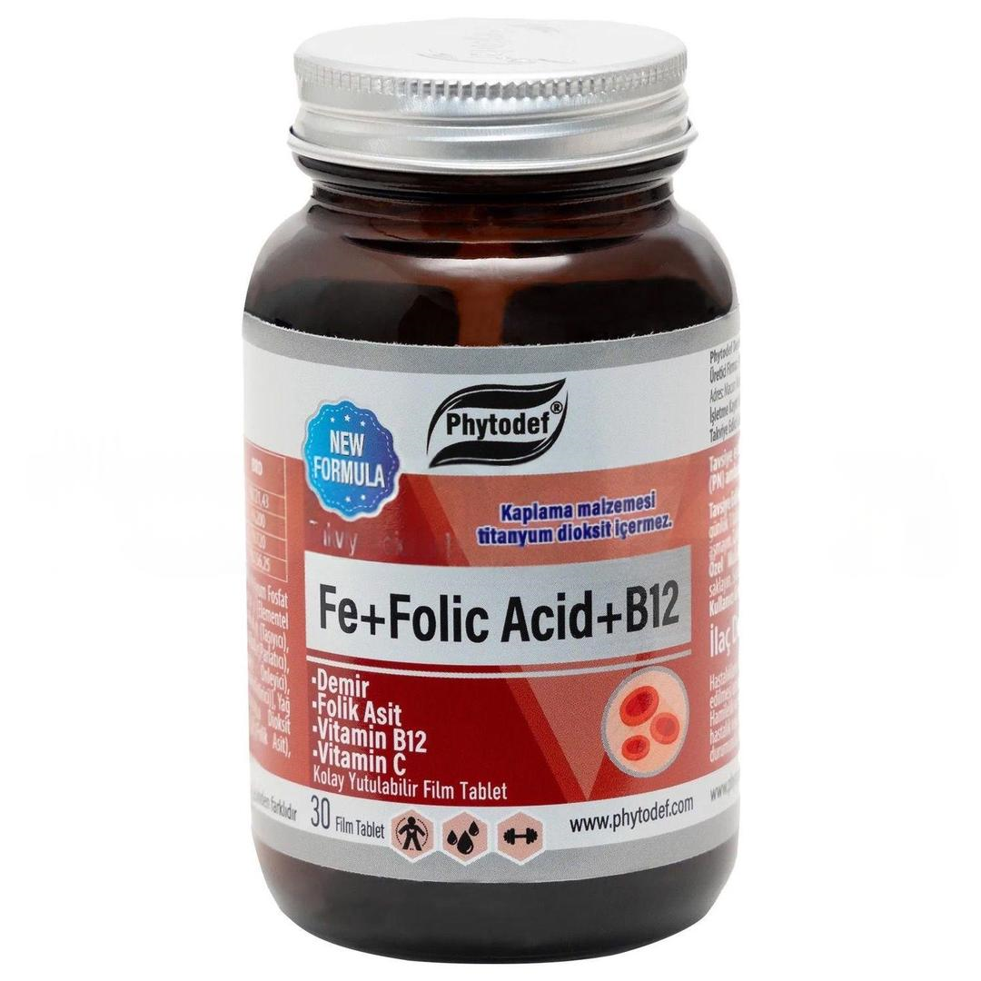 Phytodef Demir Folik Asit Vitamin B12 30 Tablet
