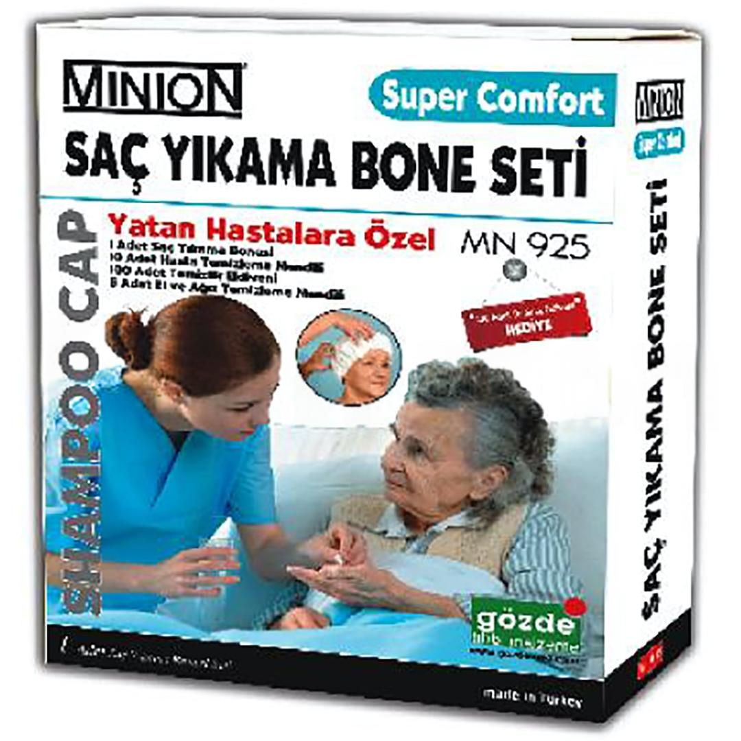Minion Süper Comfort Saç Yıkama Bone Seti