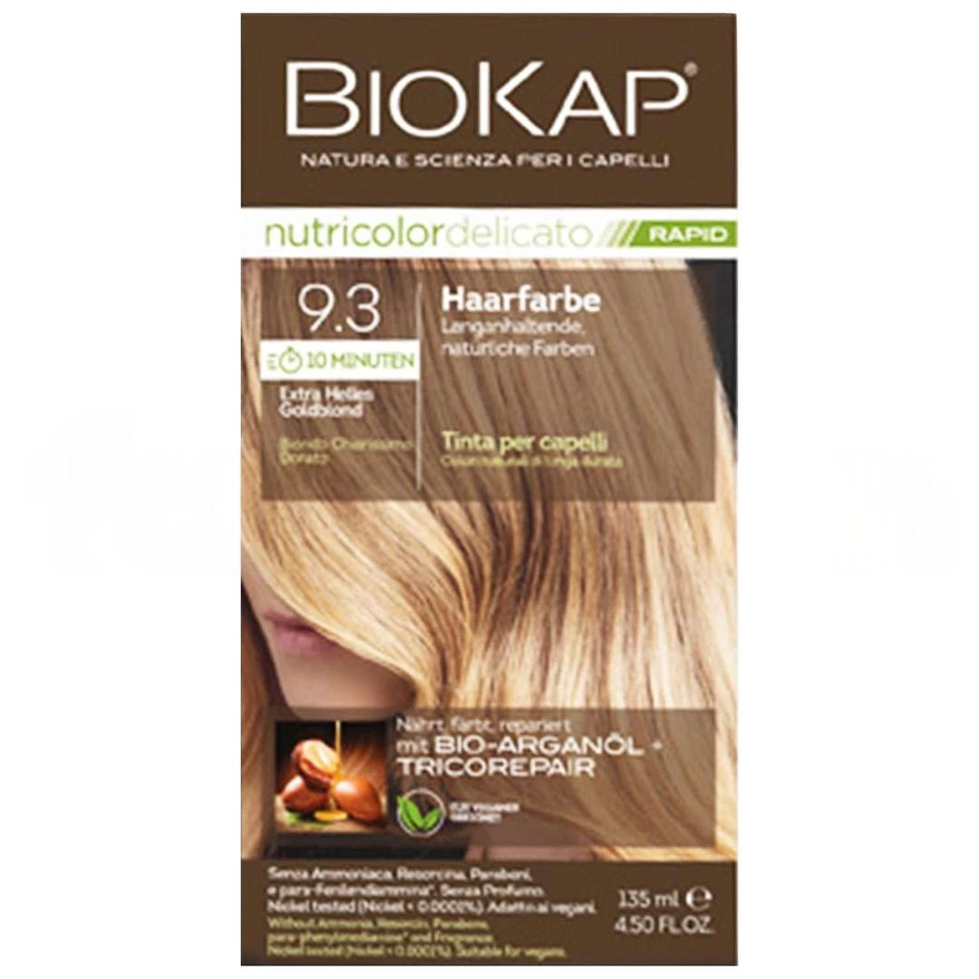 Biokap 9.3 Nutricolor Delicato Rapid Ekstra Açık Altın Sarı 135 ml