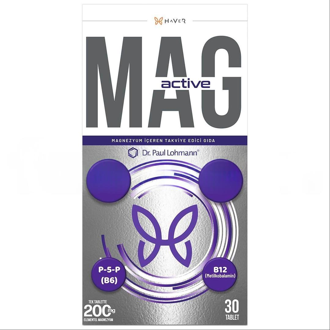 Haver Mag-Active Malat Sitrat P5P B12 30 Tablet