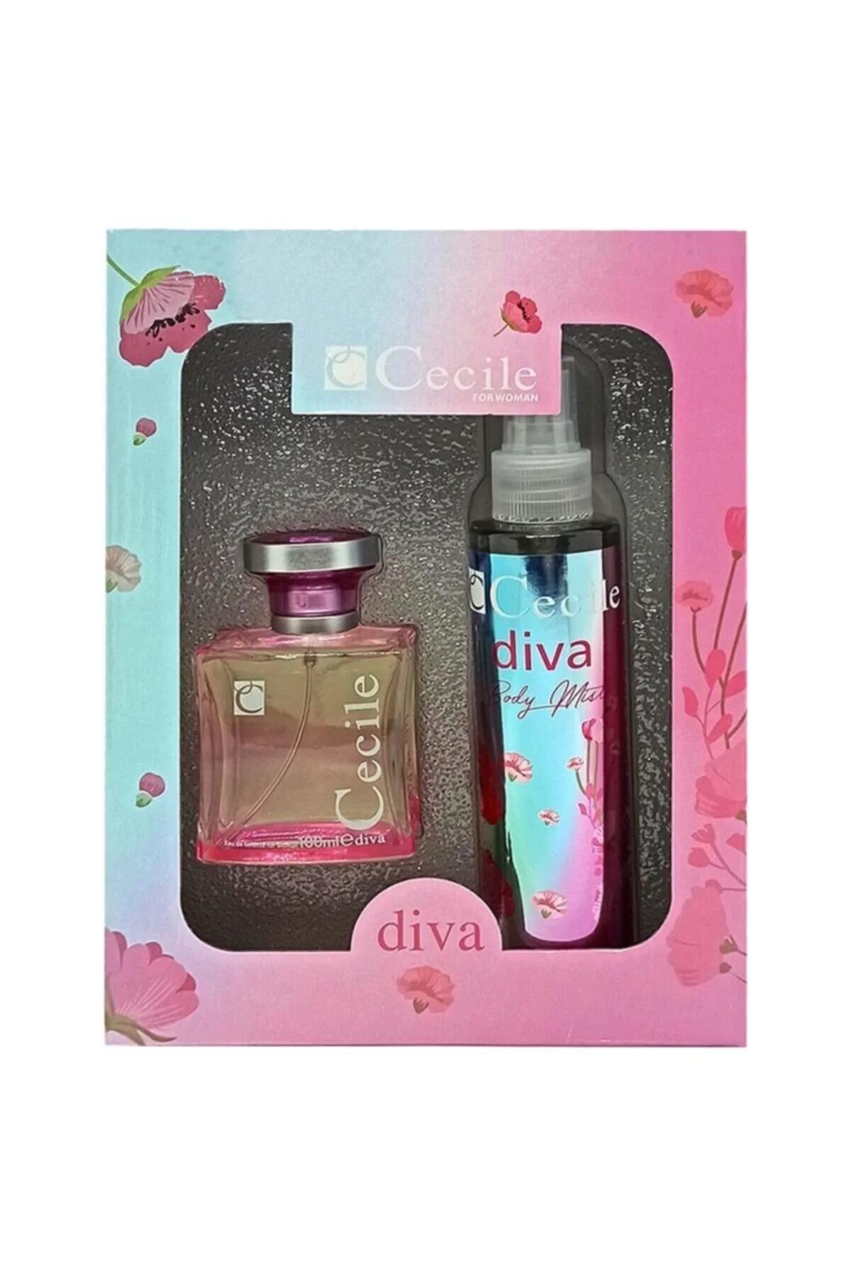Cecile Diva EDT 100 ml Kadın Parfüm + Diva 150 ml Vücut Spreyi Set