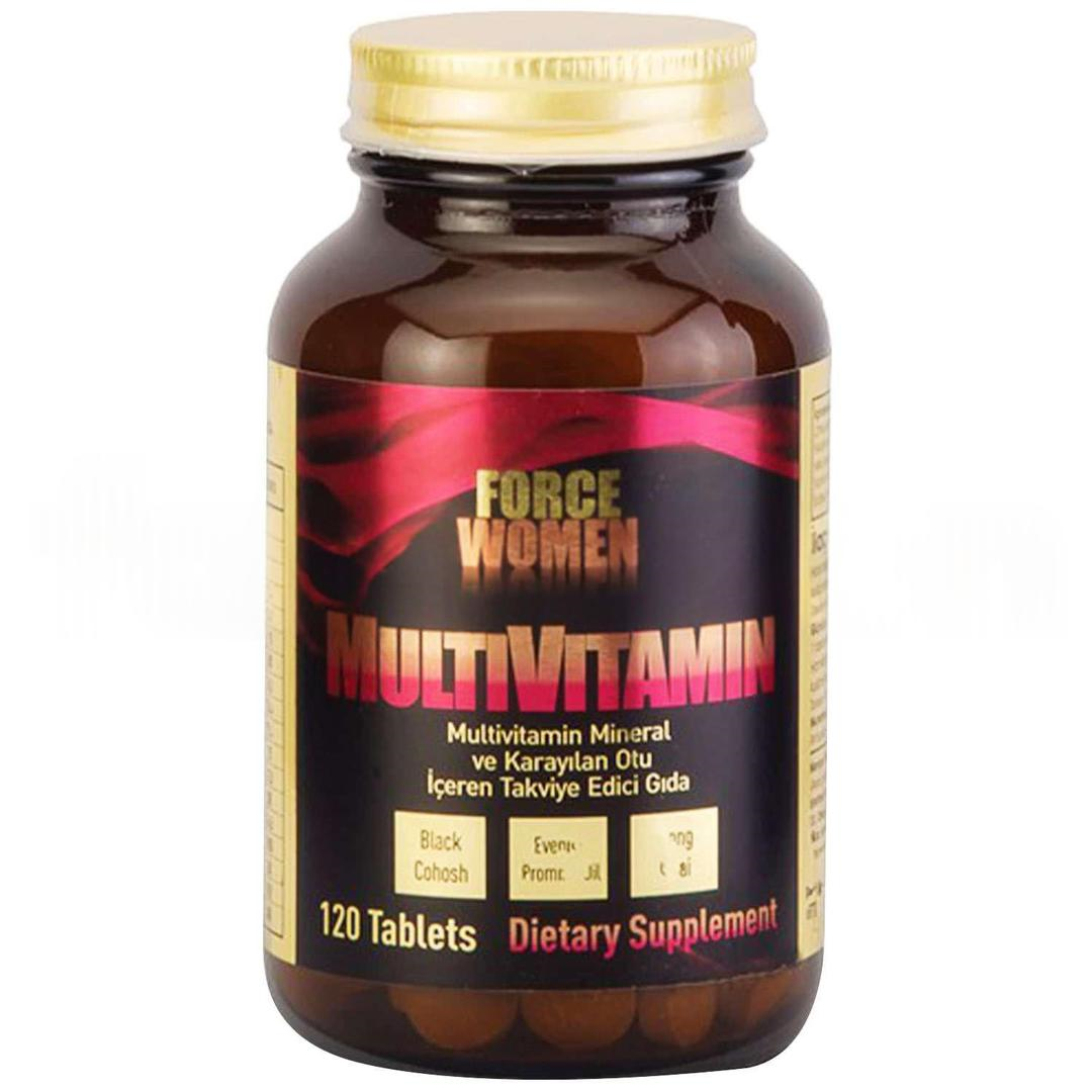 Force Nutrition Women Multivitamin Mineral ve Karayılan Otu 727 mg 120 Tablet