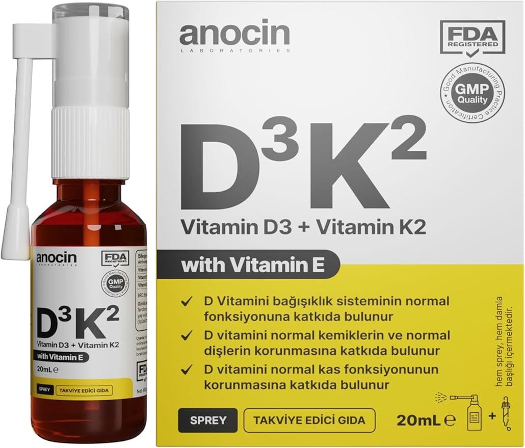 Anocin Vitamin D3 K2 20 ml Damla