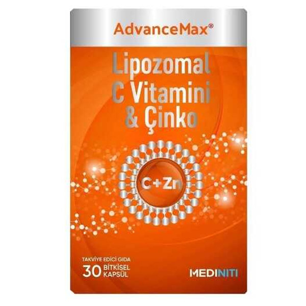 AdvanceMax Lipozomal C Vitamini ve Çinko 30 Bitkisel