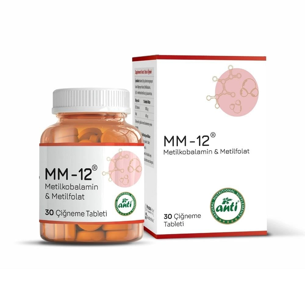 Anti MM-12 Metilkobalamin 30 Çiğneme Tableti