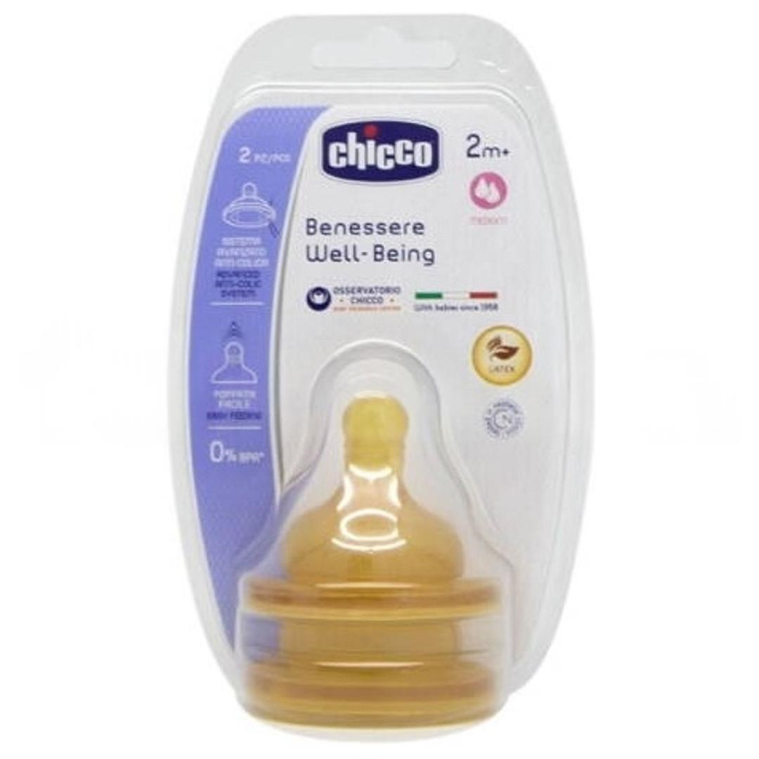Chicco Fizyolojik Biberon Emziği 2 Ay+ Orta Akış Kauçuk