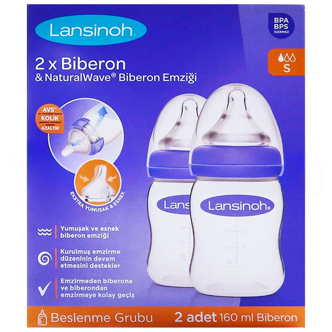 Lansinoh Natural Wave Biberon Seti 2li 160 ml - Mor