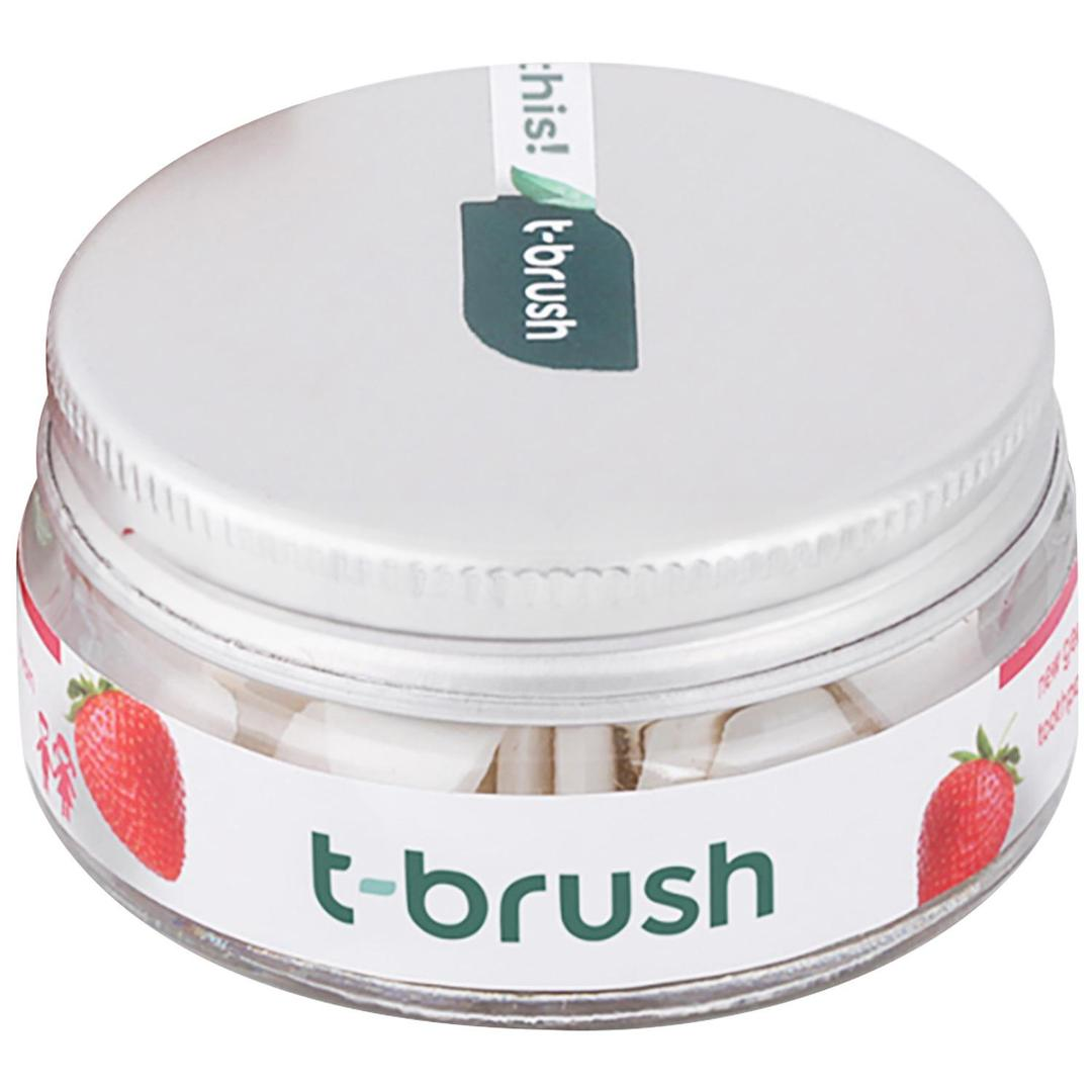 T-brush Çilekli Çocuk Doğal Diş Macunu Tableti Florürsüz 90 Tablet